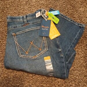 Wrangler Willow Womens 19 X 34 Ultimate Riding Jean Bootcut Dark Wash Denim